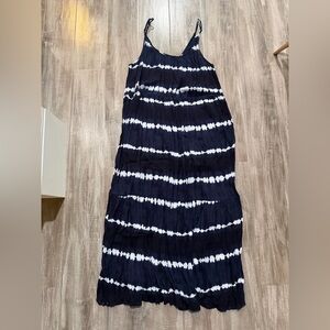 LOFT Navy and White Dress